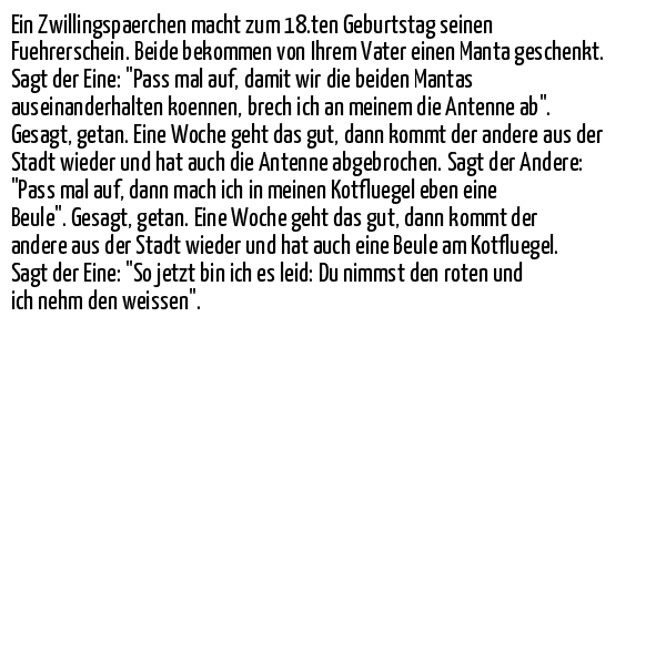 Manta Ein Zwillingspaerchen macht zum 1... auf Spruch & Sprüche 6778